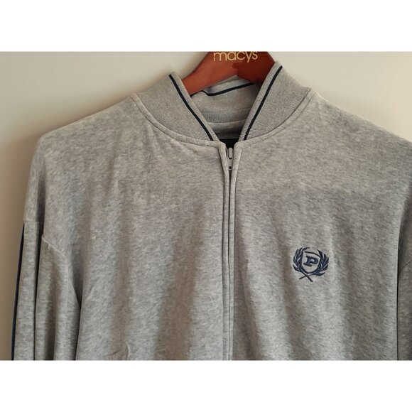 Vintage Phatfarm Mens Velour Tracksuit Size Large Casual Jacket Dove Gray - Picture 2 of 6